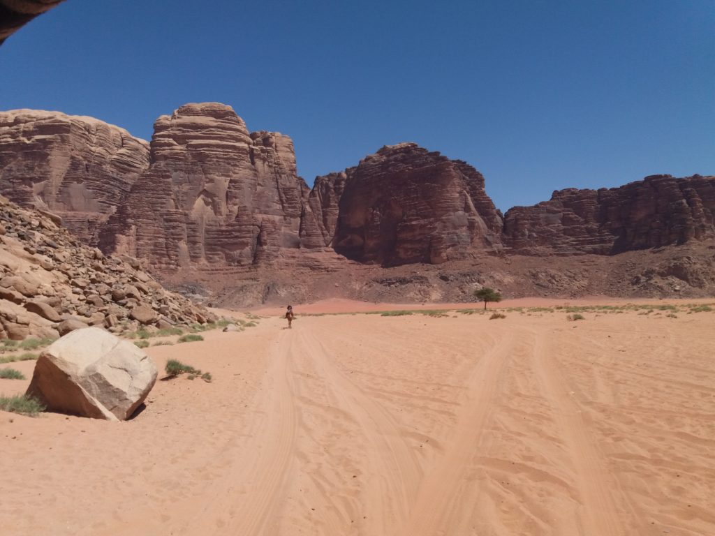 Desiérto en Jordania de Wadi Rum