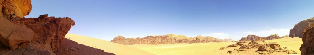 Panorámica del desierto en Jordania